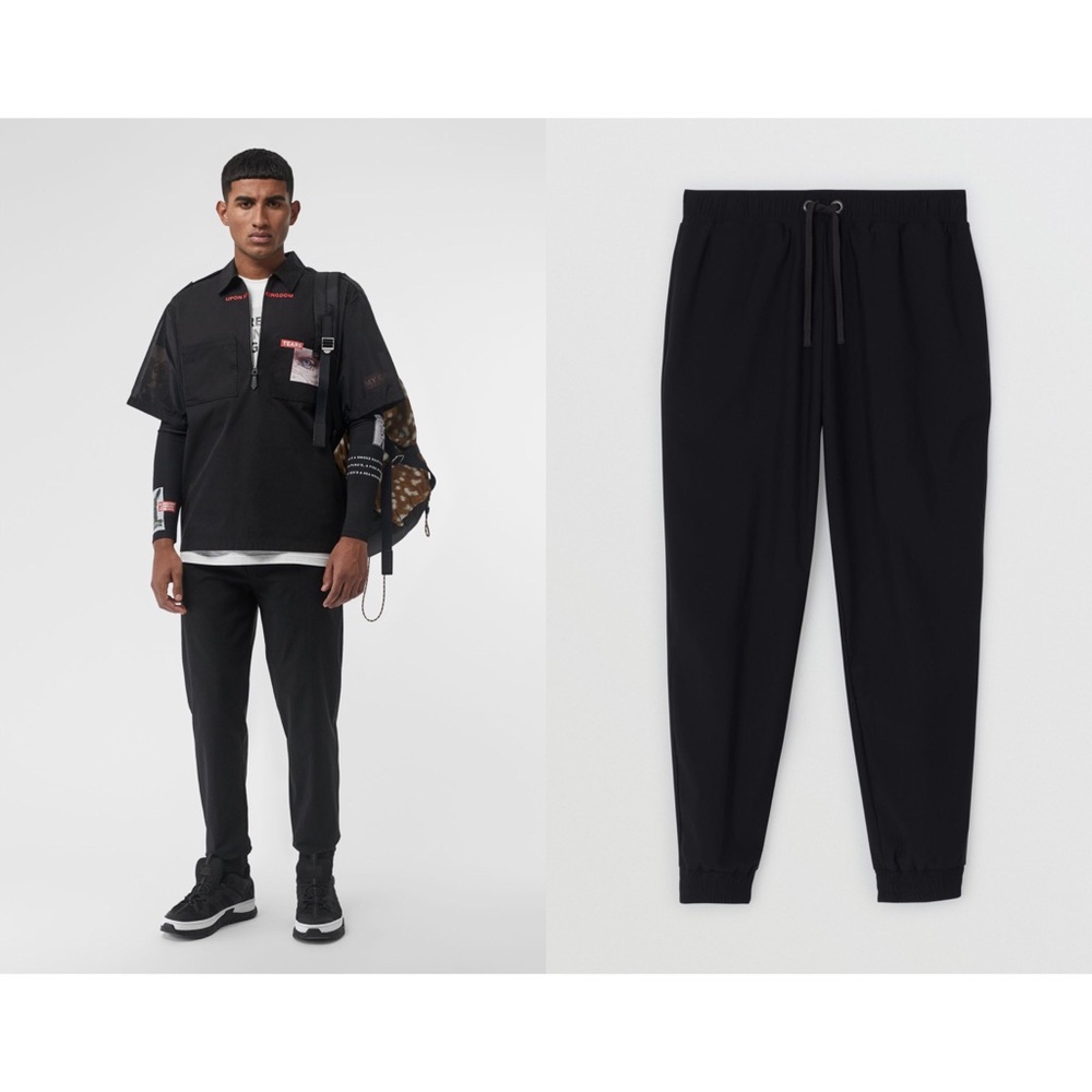 Burberry - Logo Print Stretch Nylon Trackpants
